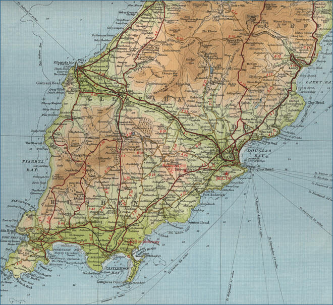Southern Isle of Man Map