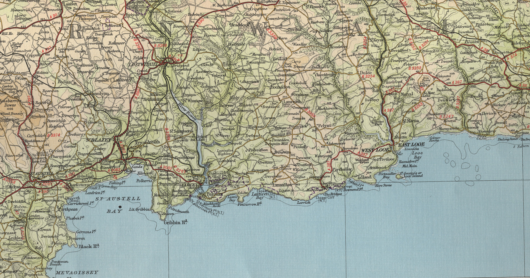 Map Fowey 