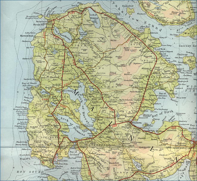 Orkney West Map
