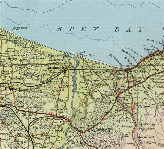 Spey Bay Map