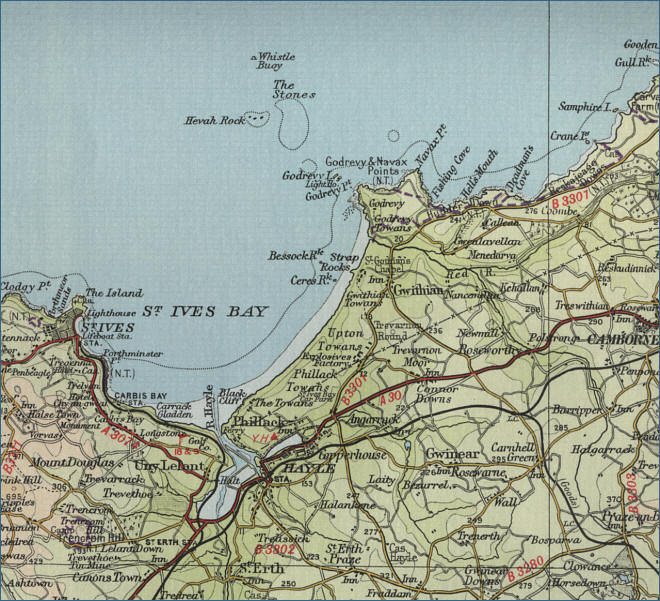St Ives Map