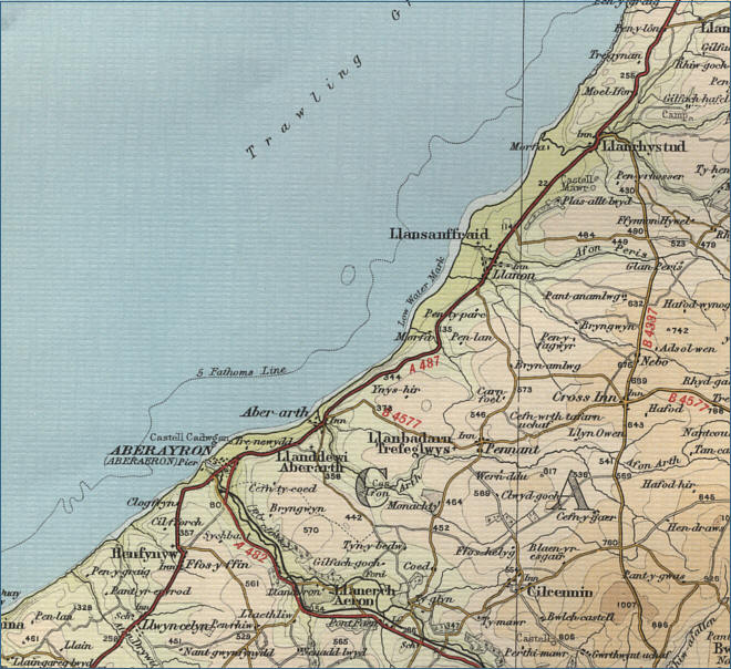 Aberayron Map
