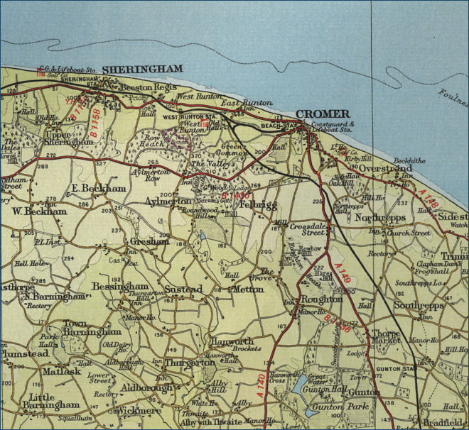 Cromer Norfolk Map 