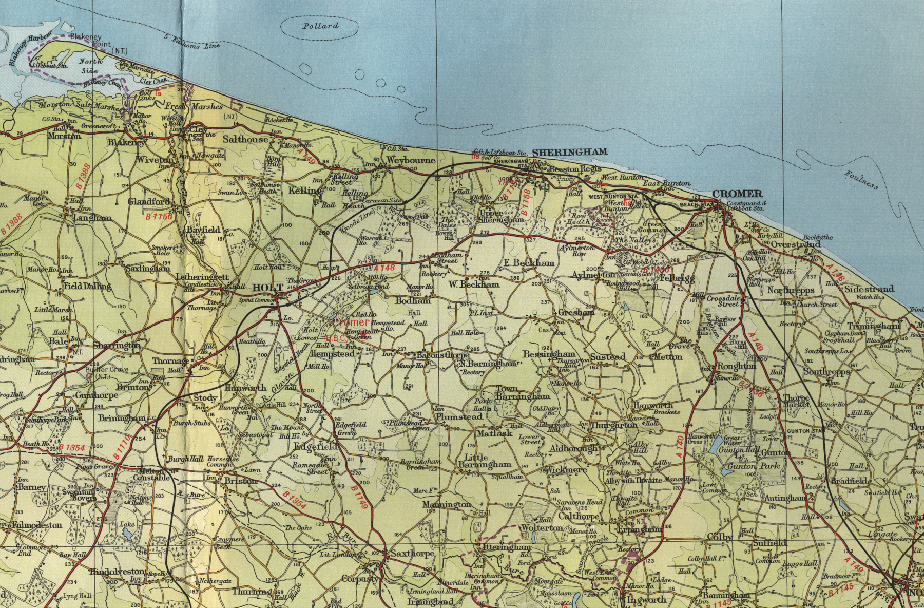 Map Cromer Norfolk 