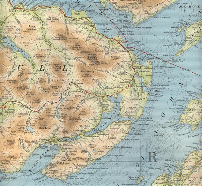 East Mull Map