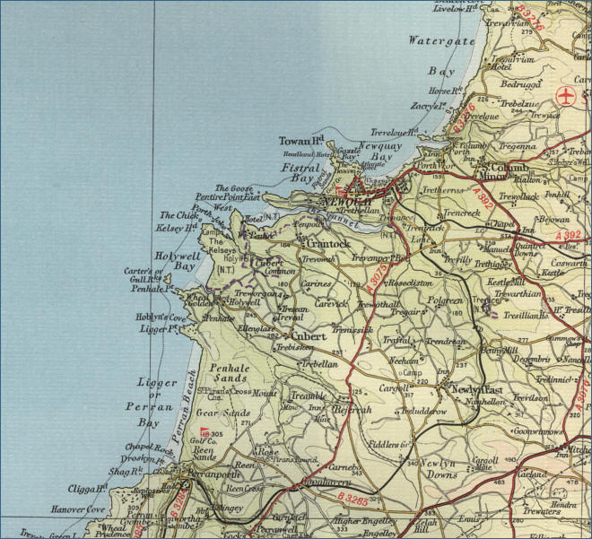 North Cornwall Map