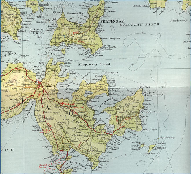 Orkney East Map